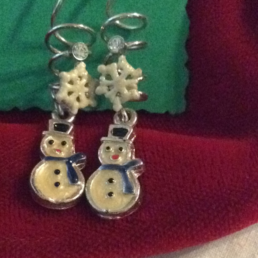 Snowman Dangle Earrings